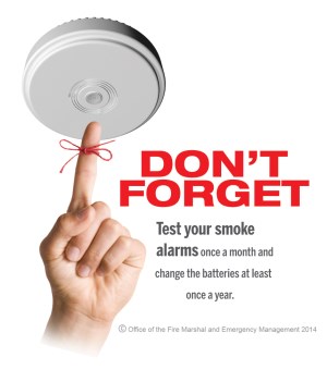 Don't forget to test your smoke alarms