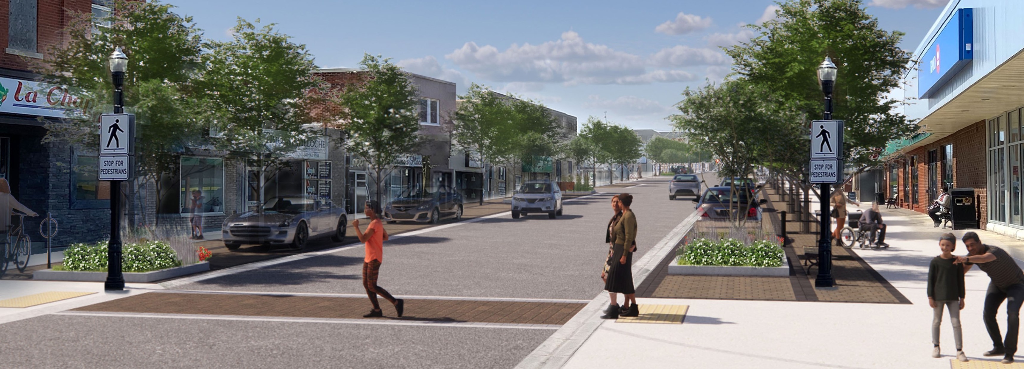 Rendering of the Essex Streetscape Project.