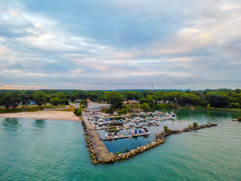 Ariel photo of the Colchester Harbour